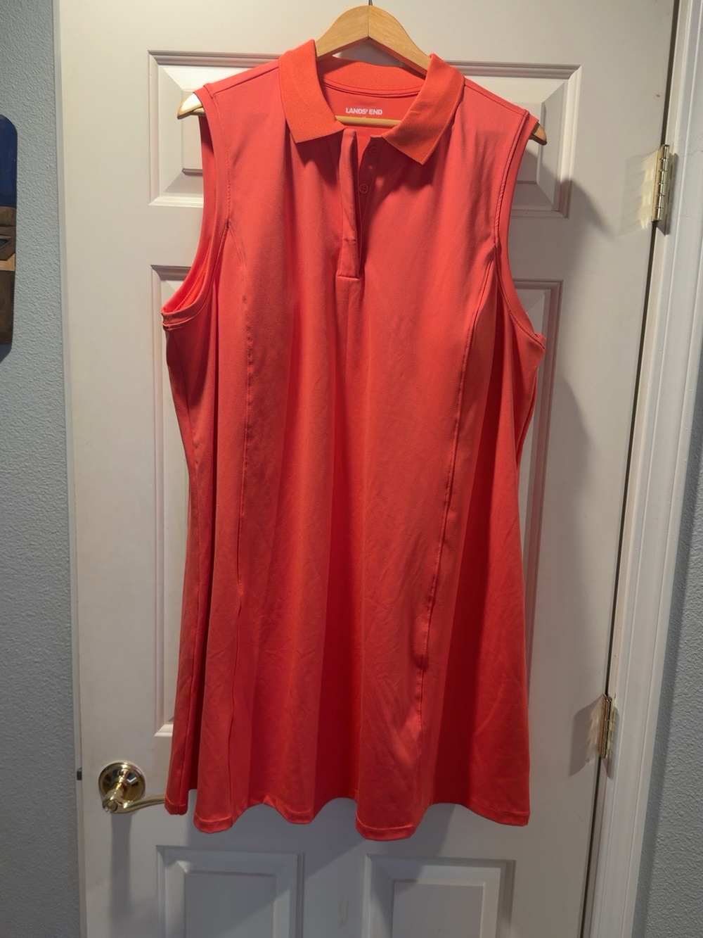 Lands' End Sleeveless Polo Tennis Golf Top And Shorts Set Red Size Not Visible